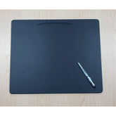 Navy Blue Leather Conference Pad with Pen Well, 17 x 14